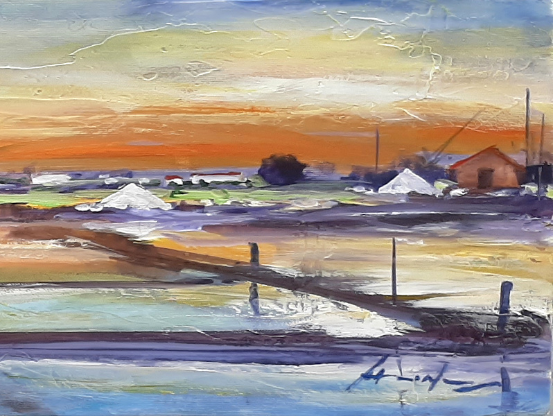 António Neves - Salinas ao Pôr do Sol | Aveiro